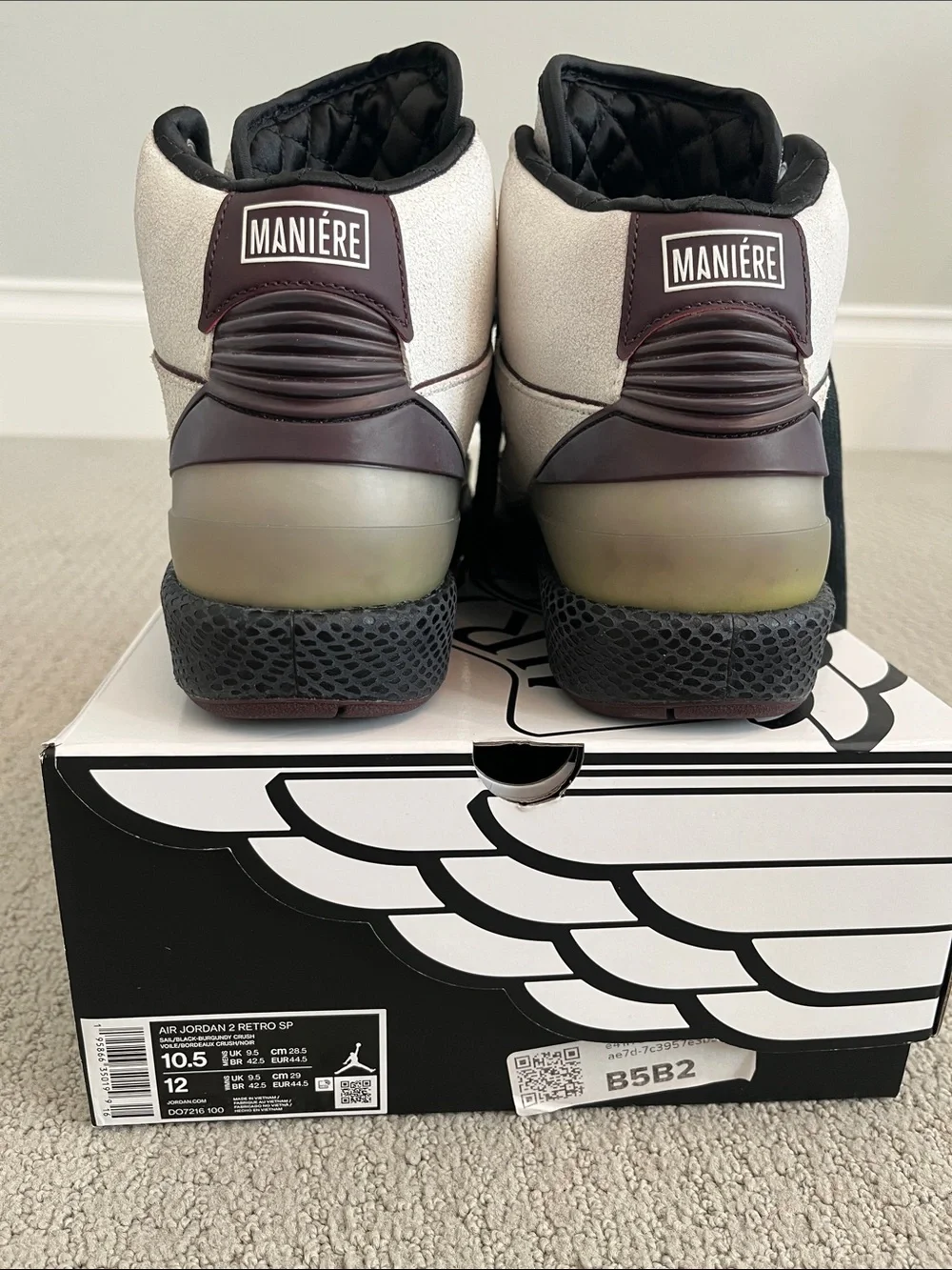 Men’s 10.5 Air Jordan 2 Retro A Ma Maniere